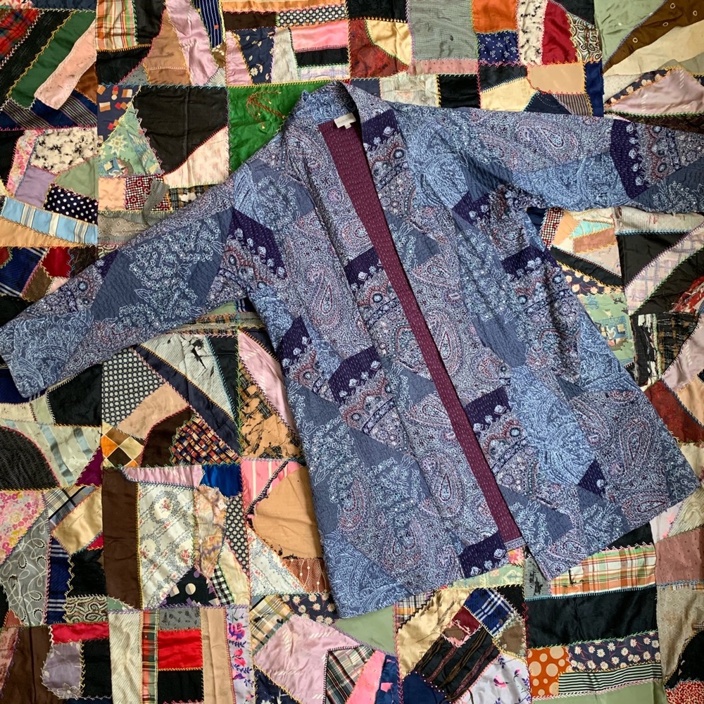 Last call! Indian Cotton Paisley Embroidered Cardigan